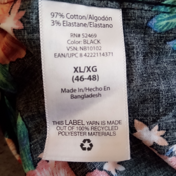 COPY - Brand New XL No Boundaries Hawaiian Floral Print Short Sleeve Button Up - Picture 4 of 4